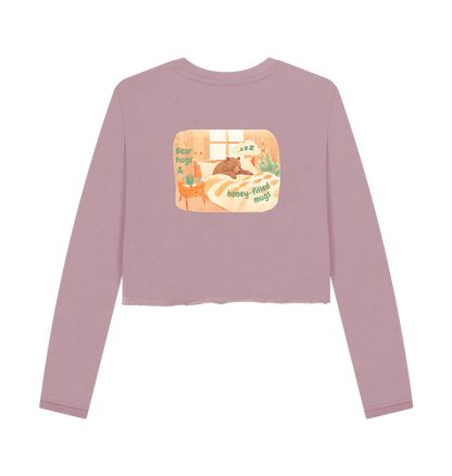 Mauve Printed Boxy Jumpers Back