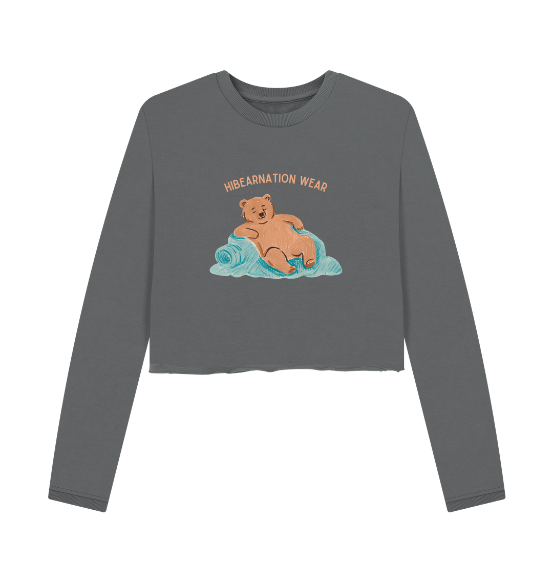 Slate Grey Printed Boxy Jumpers Front