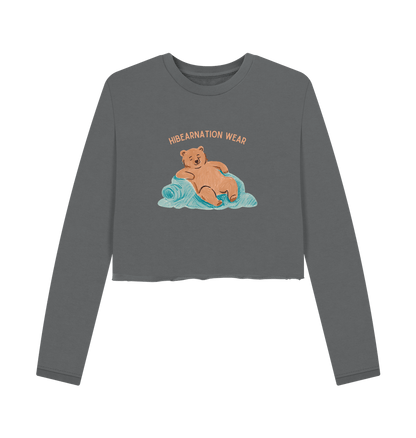 Slate Grey Printed Boxy Jumpers Front