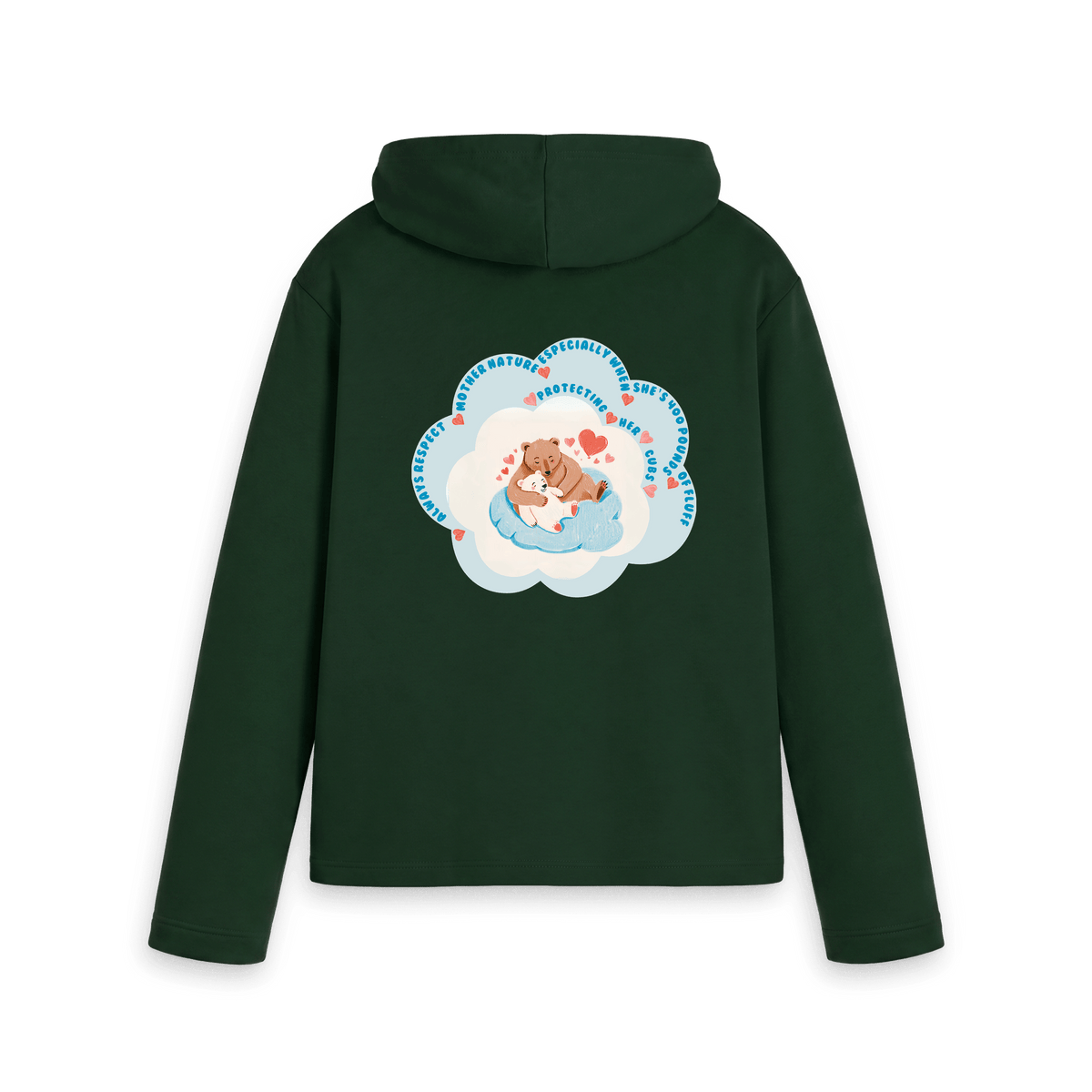 Evergreen Printed Hoody Back