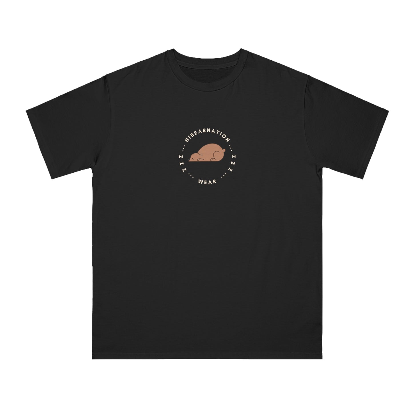 Cozy Organic Unisex T-Shirt - 'Bear Hugs & Honey-Filled Mugs' Design