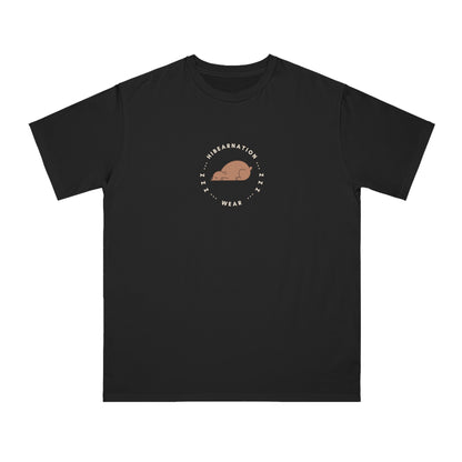 Cozy Organic Unisex T-Shirt - 'Bear Hugs & Honey-Filled Mugs' Design
