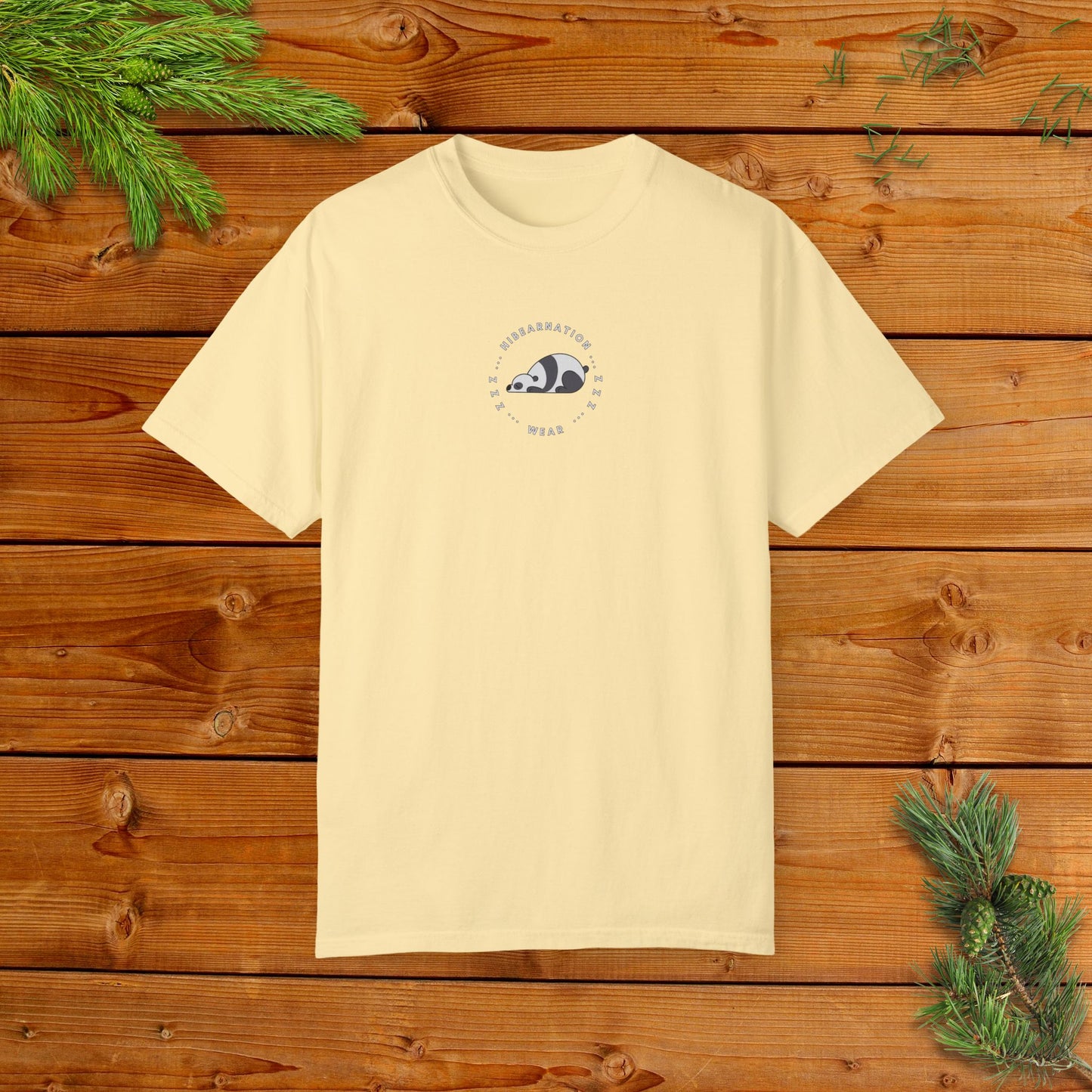 Unisex Garment-Dyed T-Shirt - Chill Bear & Panda Design | Perfect for Nature Lovers