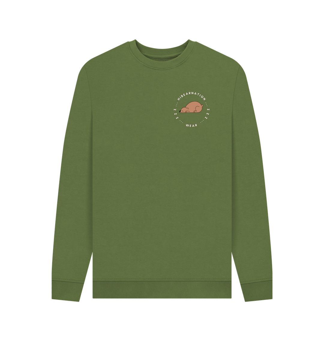 Khaki Printed Sweater Front