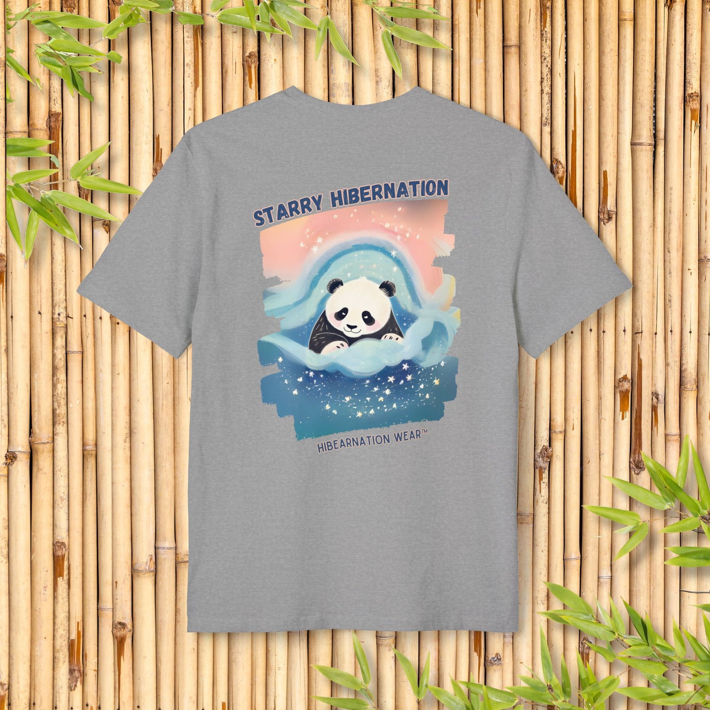 Starry Hibernation Panda T-Shirt - Cozy Unisex Tee for Animal Lovers