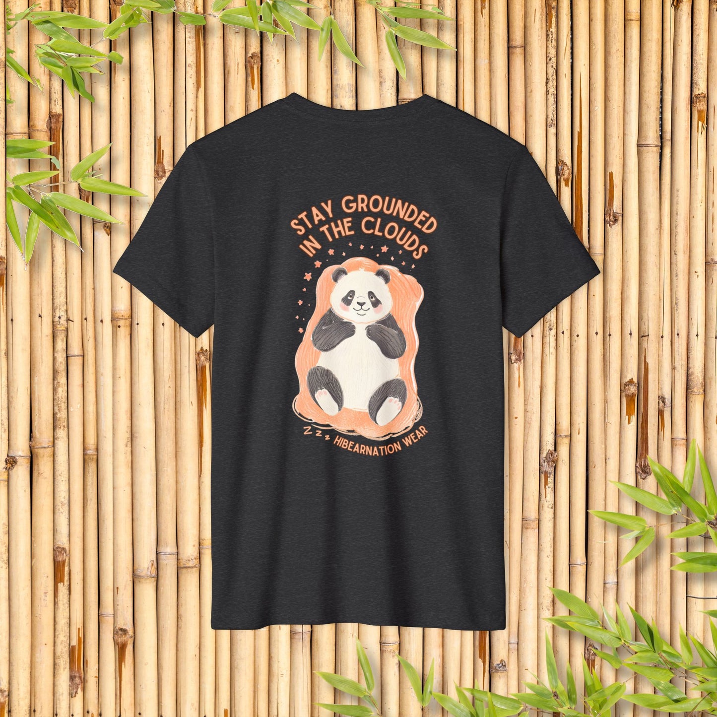 Eco-Friendly Panda T-Shirt - Stay Grounded in the Clouds Design