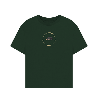 Evergreen Sun Bear Oversized Women's T-Shirt