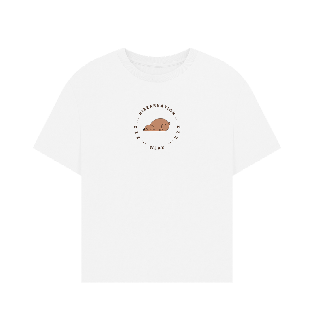 White Grizzly Oversized Women Top