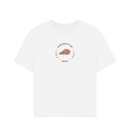 White Grizzly Oversized Women Top