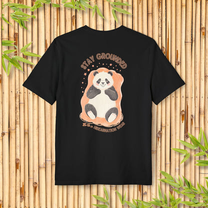 Stay Grounded Panda Unisex Re-Tee – Soft Cotton Graphic Tee for Nature Lovers