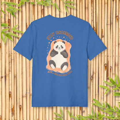 Stay Grounded Panda Unisex Re-Tee – Soft Cotton Graphic Tee for Nature Lovers
