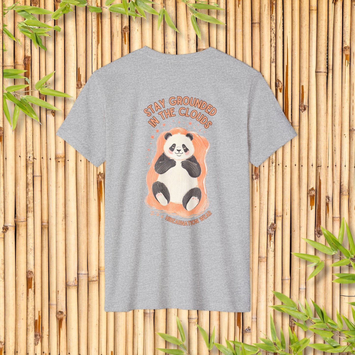 Eco-Friendly Panda T-Shirt - Stay Grounded in the Clouds Design