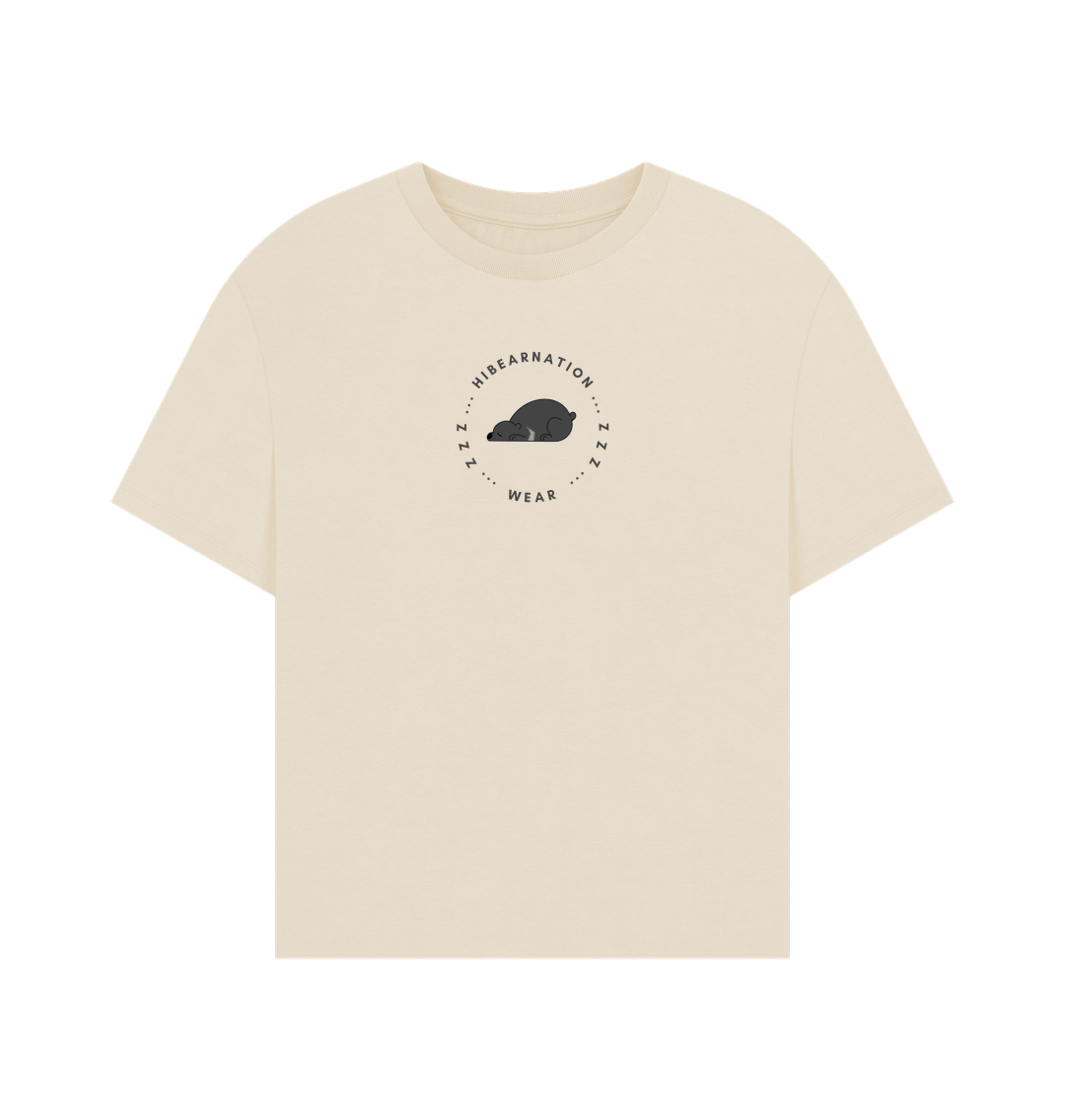 Oat Moon Bear Oversized Women's T-Shirt