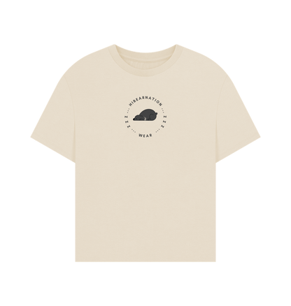 Oat Moon Bear Oversized Women's T-Shirt