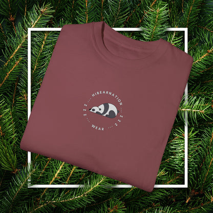 Unisex Garment-Dyed T-Shirt - Chill Bear & Panda Design | Perfect for Nature Lovers