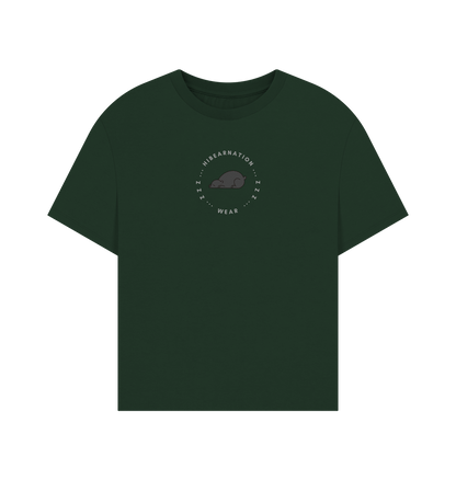 Evergreen Black bear Oversized Womens Shirt