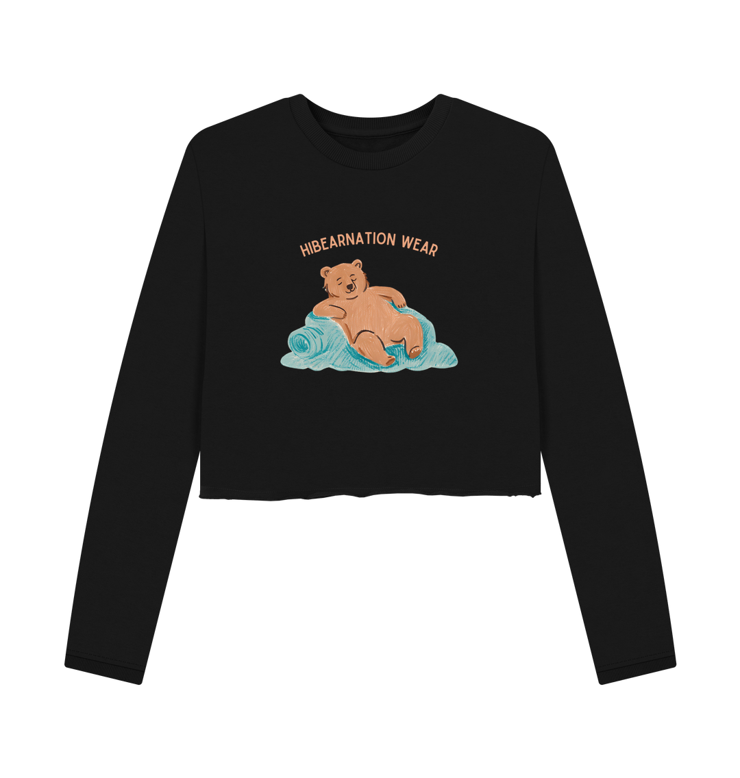 Black Printed Boxy Jumpers Front