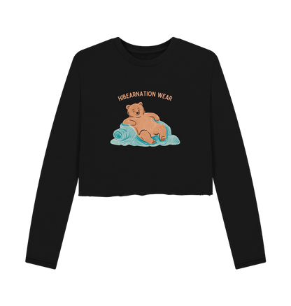 Black Printed Boxy Jumpers Front