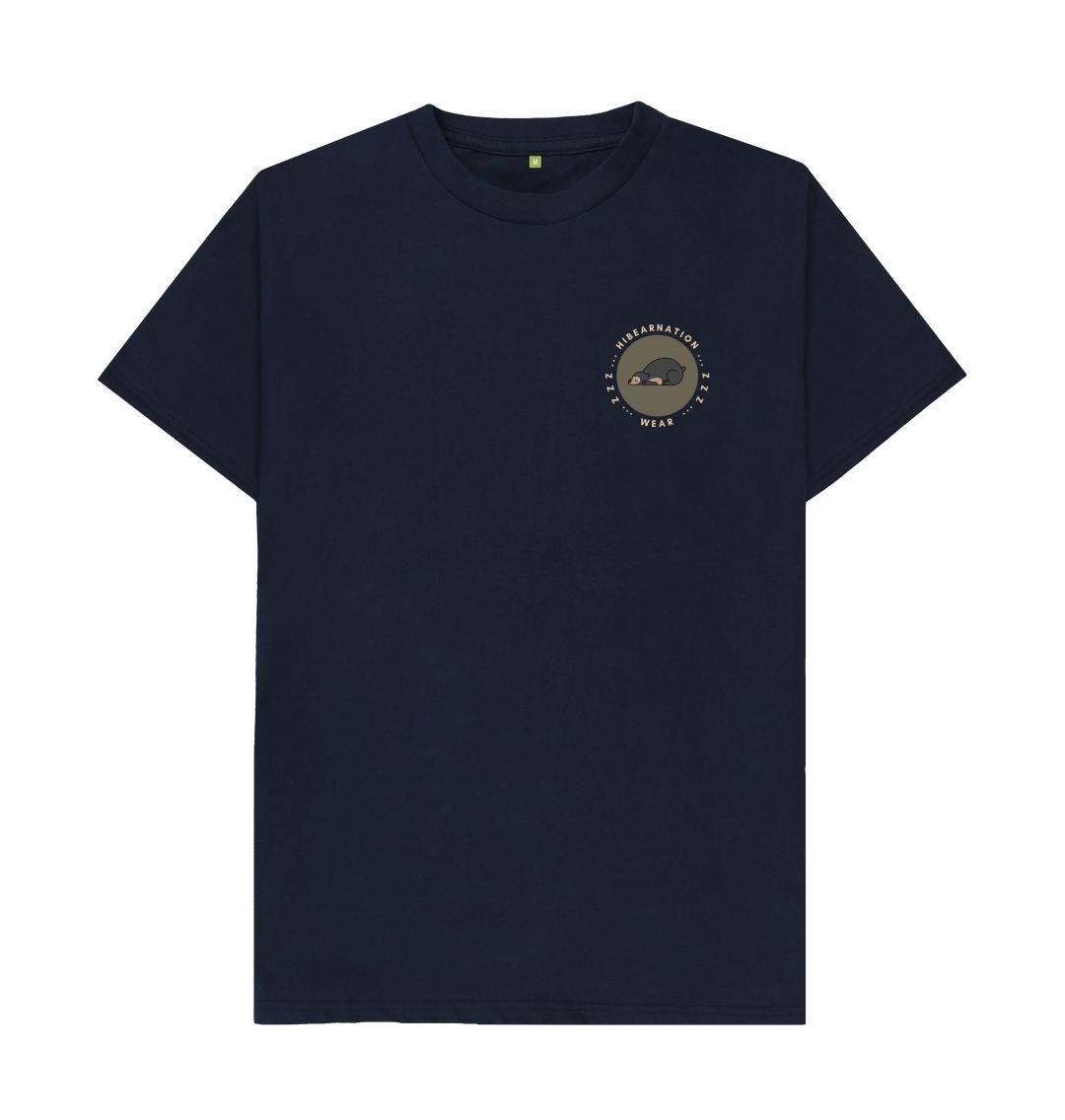 Navy Blue Sun Basic T-Shirt LS