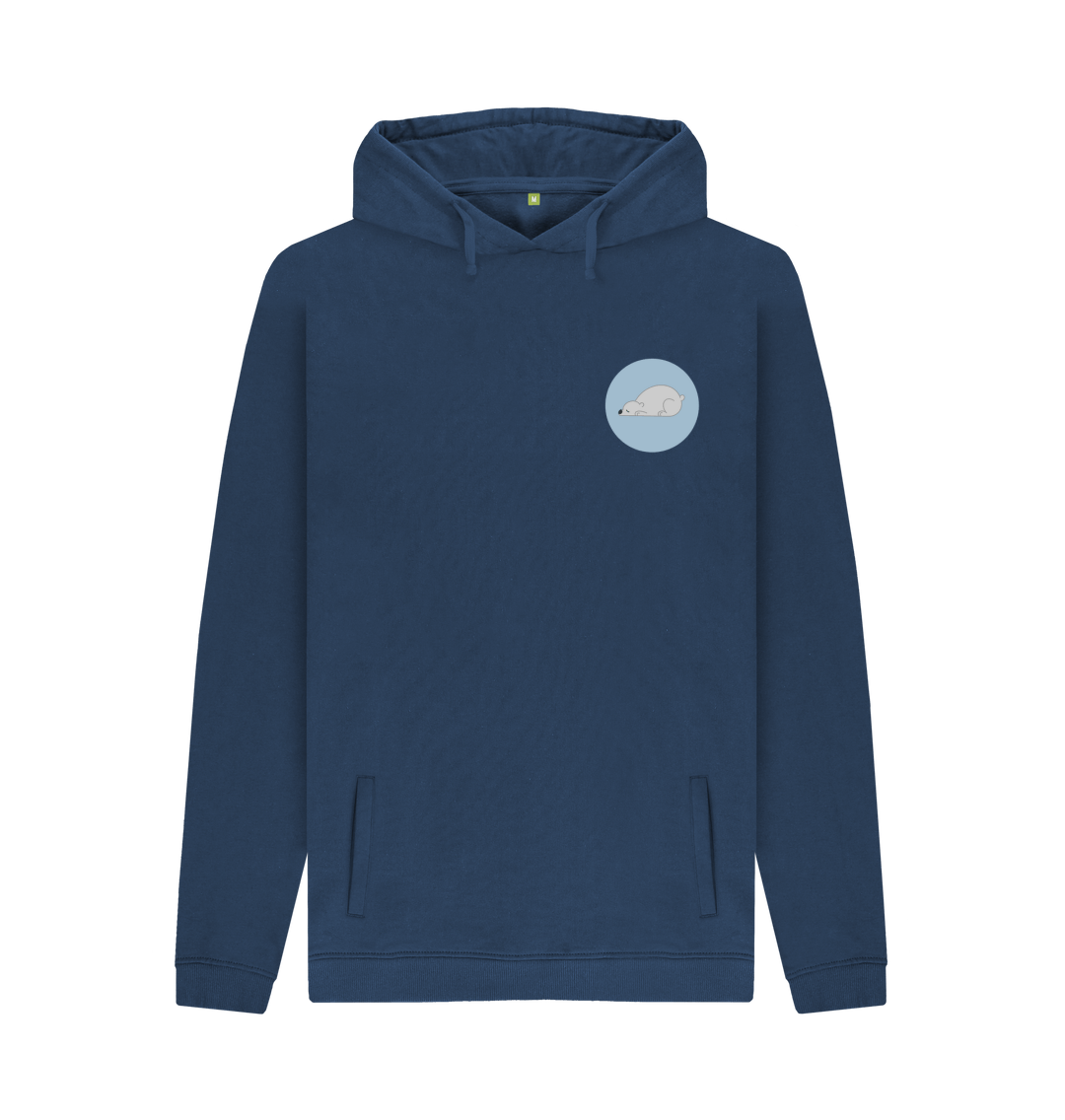 Navy Printed Hoody Front