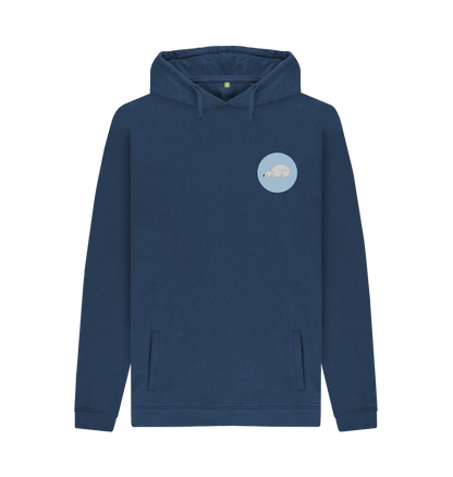 Navy Printed Hoody Front