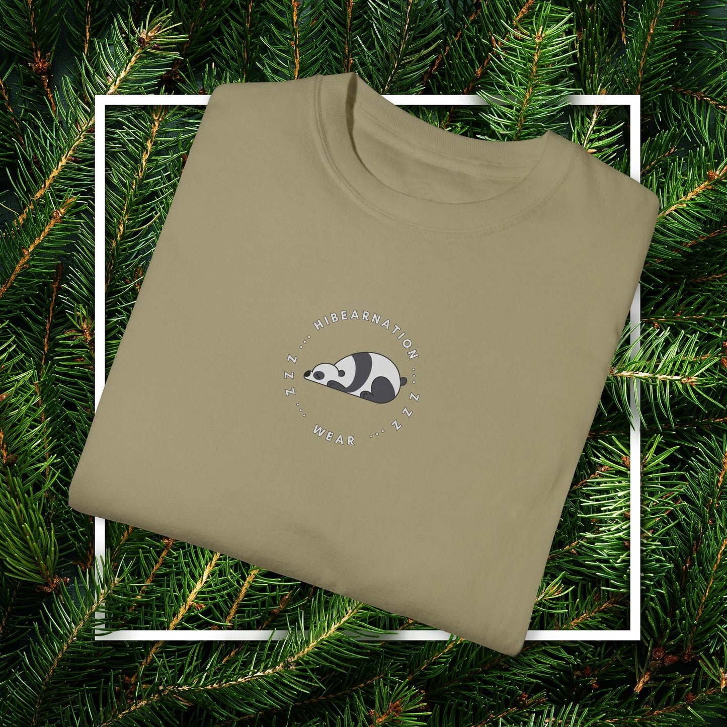 Unisex Garment-Dyed T-Shirt - Chill Bear & Panda Design | Perfect for Nature Lovers
