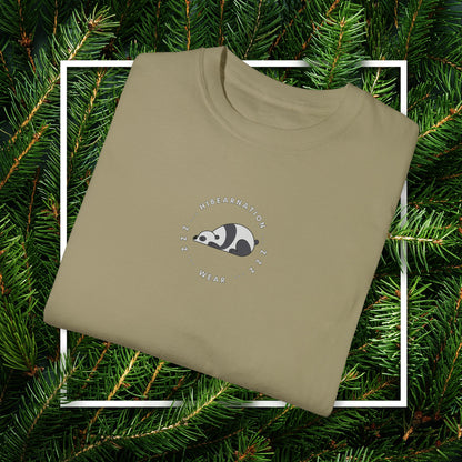 Unisex Garment-Dyed T-Shirt - Chill Bear & Panda Design | Perfect for Nature Lovers