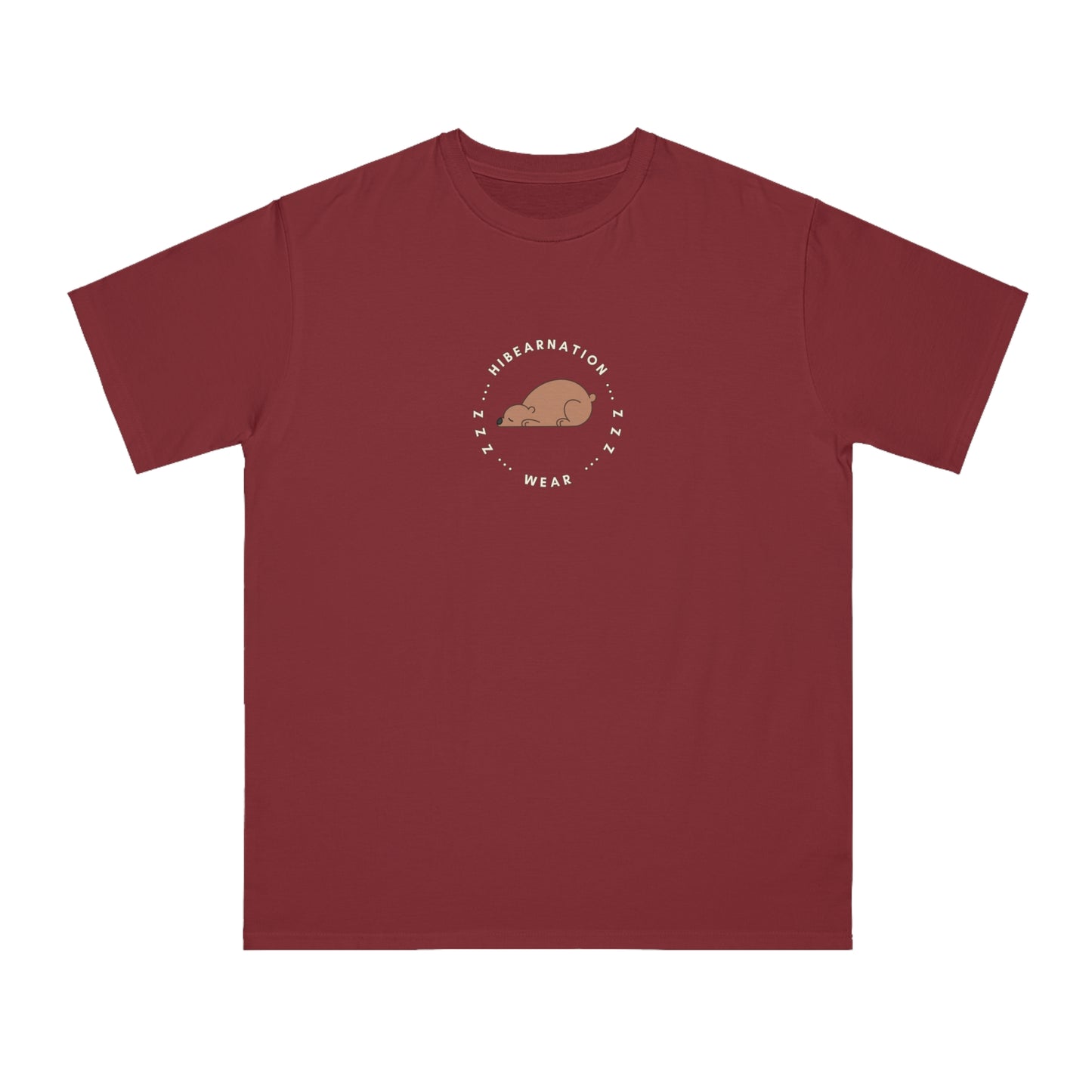 Cozy Organic Unisex T-Shirt - 'Bear Hugs & Honey-Filled Mugs' Design