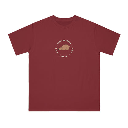 Cozy Organic Unisex T-Shirt - 'Bear Hugs & Honey-Filled Mugs' Design