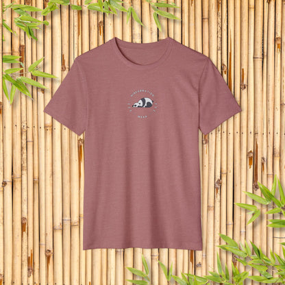 Eco-Friendly Panda T-Shirt - Stay Grounded in the Clouds Design
