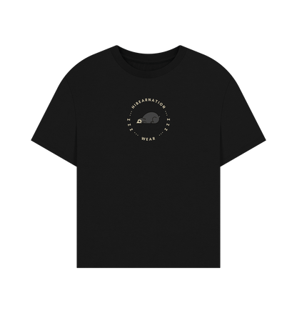 Black Spectacled Bear Womens Oversized Top