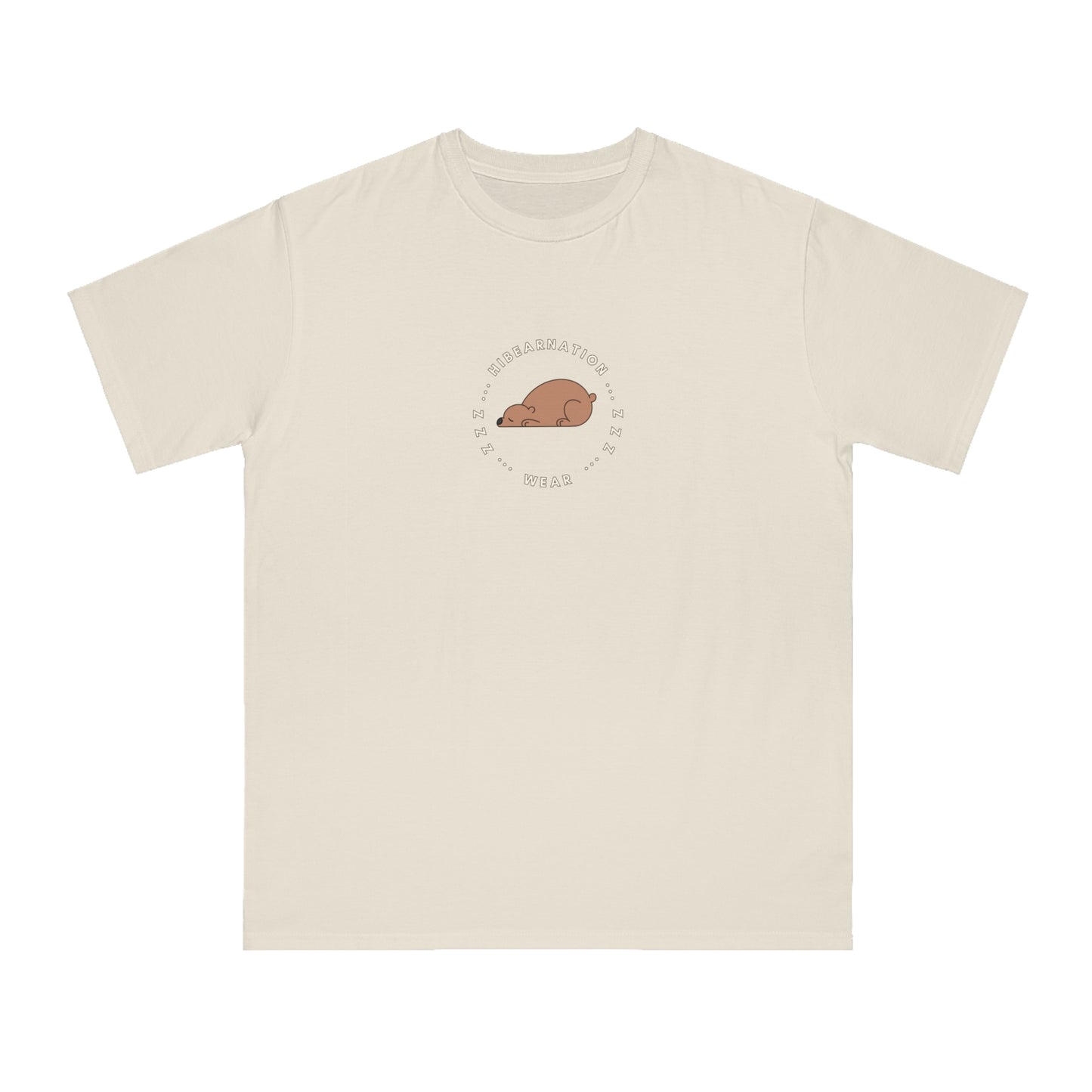Cozy Organic Unisex T-Shirt - 'Bear Hugs & Honey-Filled Mugs' Design