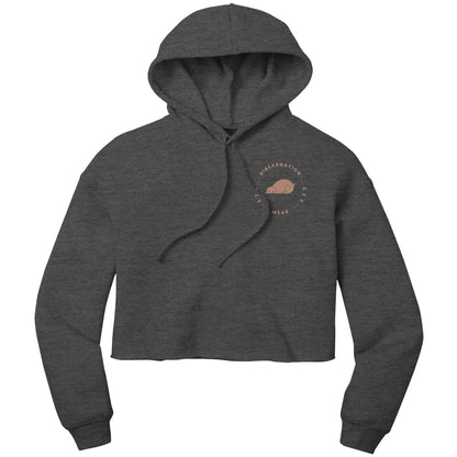 Classic Grizzly Logo Crop Fleece Dusk Hoodie