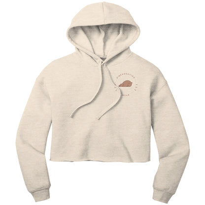 Classic Grizzly Logo Crop Fleece Dusk Hoodie