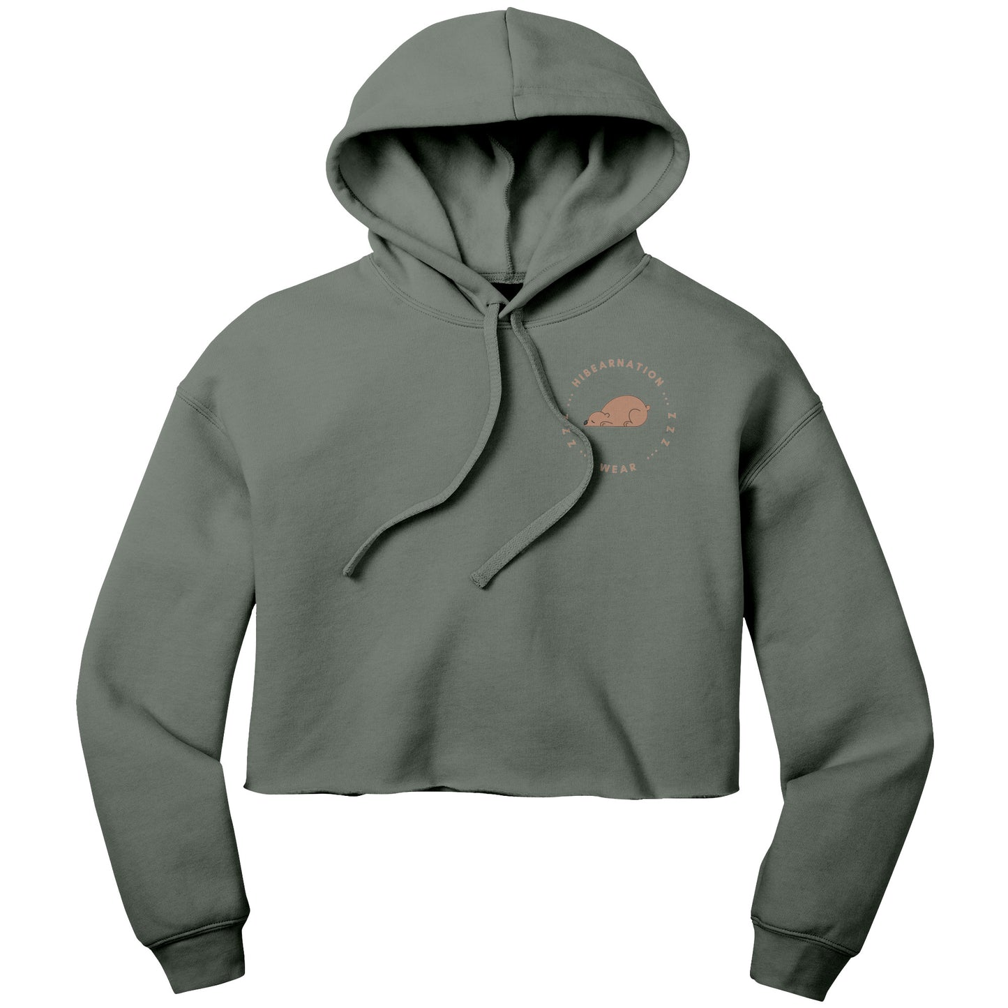 Classic Grizzly Logo Crop Fleece Dusk Hoodie