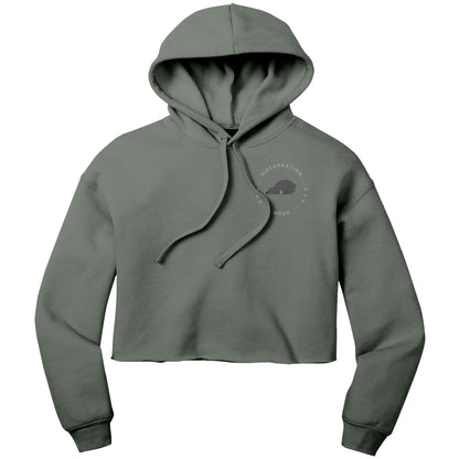 Moon Bear Crop Fleece Dusk Hoodie