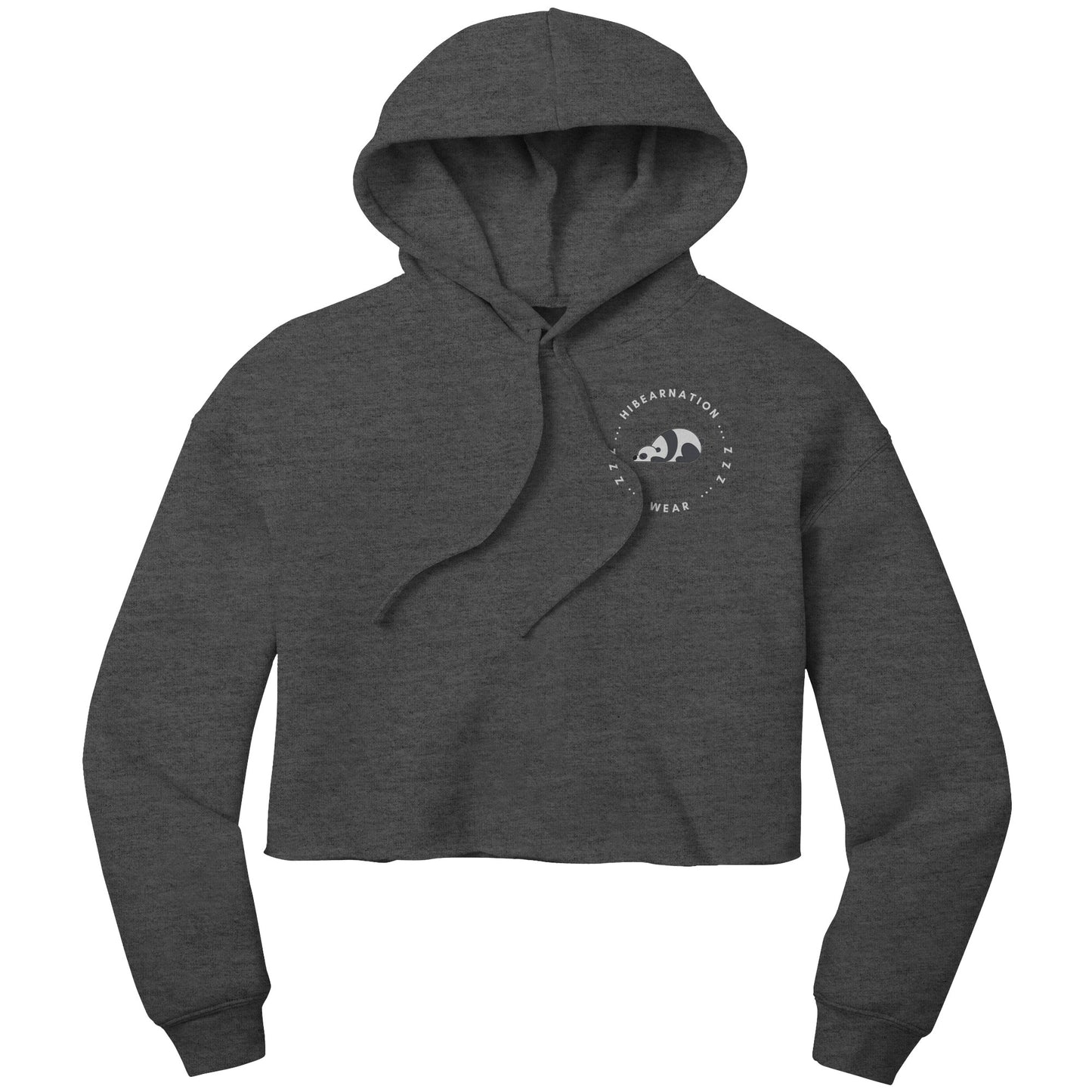 Panda Bear Crop Fleece Dusk Hoodie