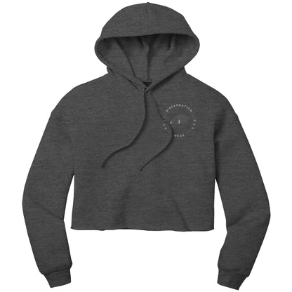 Sloth Bear Crop Fleece Dusk Hoodie