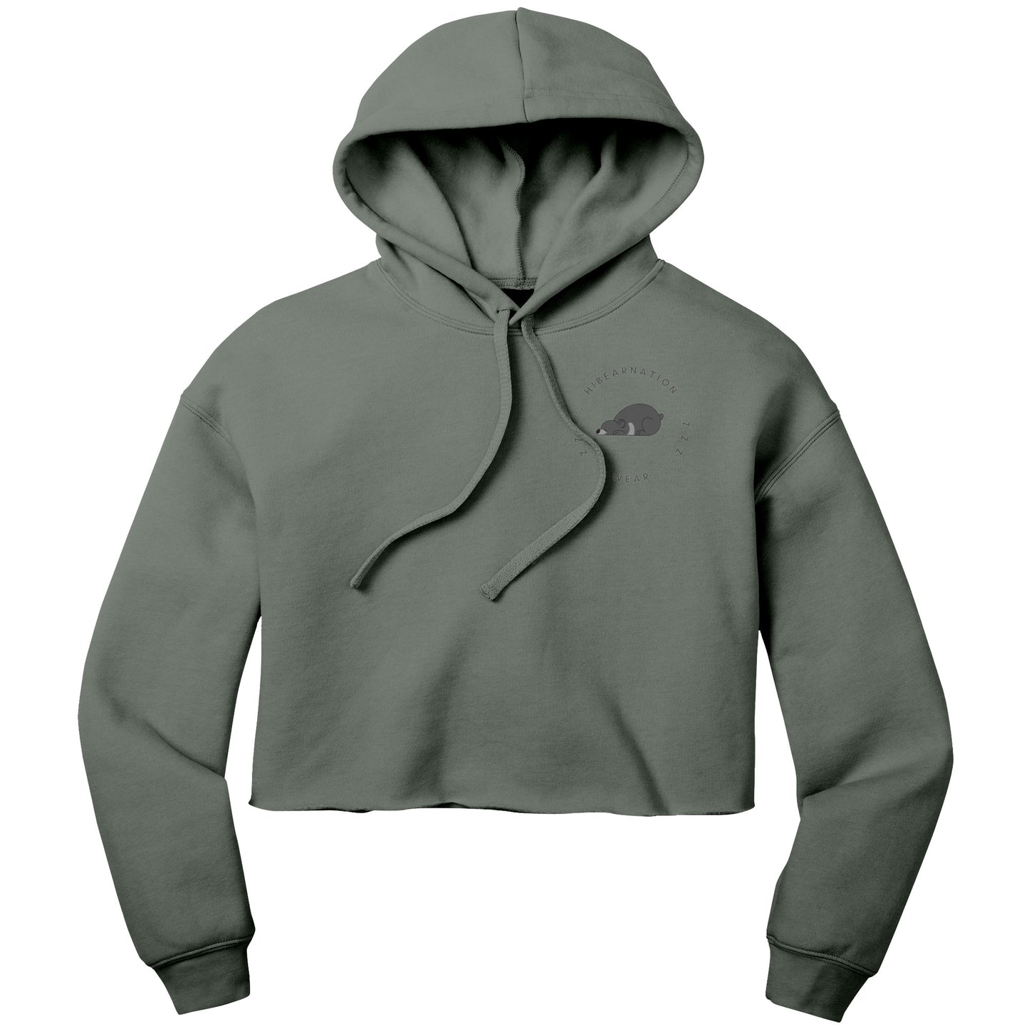 Sloth Bear Crop Fleece Dawn Hoodie