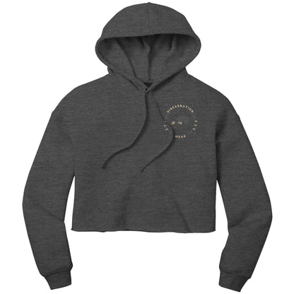 Sun Bear Crop Fleece Dusk Hoodie