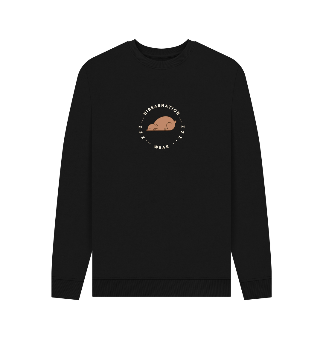 Black Printed Sweater Front