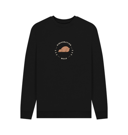 Black Printed Sweater Front