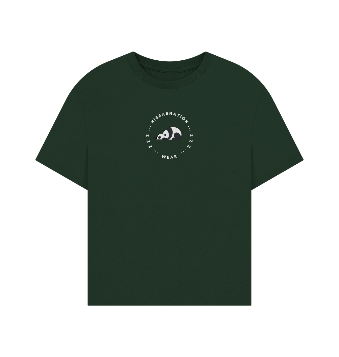 Evergreen Panda Oversized Womens Top