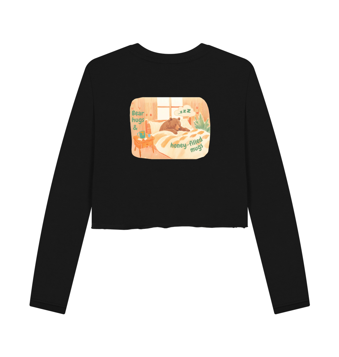 Black Printed Boxy Jumpers Back