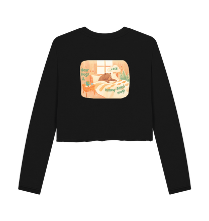 Black Printed Boxy Jumpers Back
