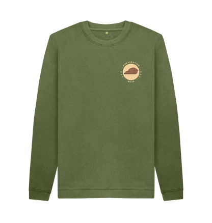 Khaki Printed Sweater Front