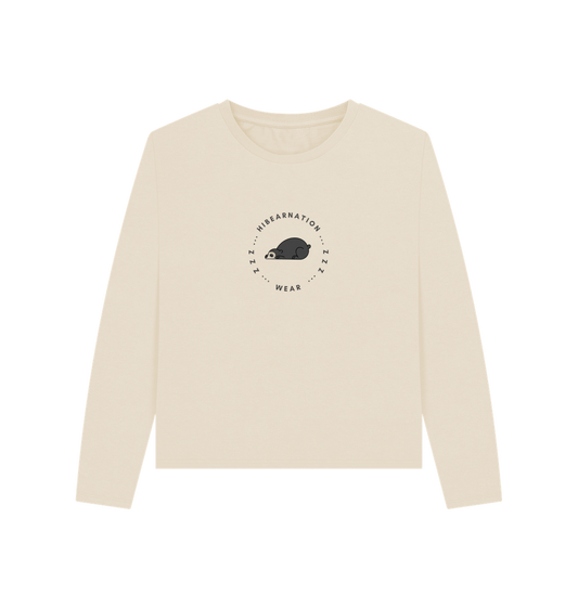 Oat Women Spectacled Bear Heavyweight Long Sleeve T-Shirt