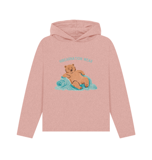 Sunset Pink No Time for Grizzly Business Blue Font Colourful Fabric