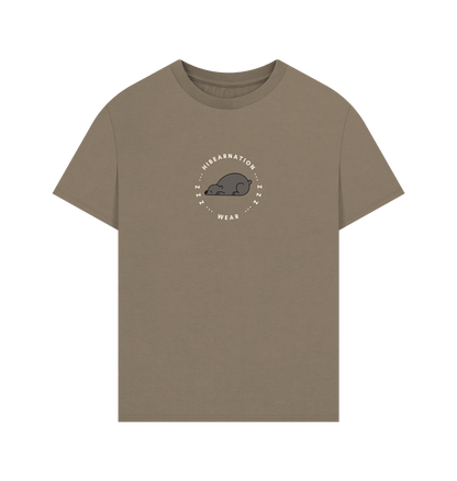 Willow Black Bear and Lonely Pine on an Oversized Tee Dusk