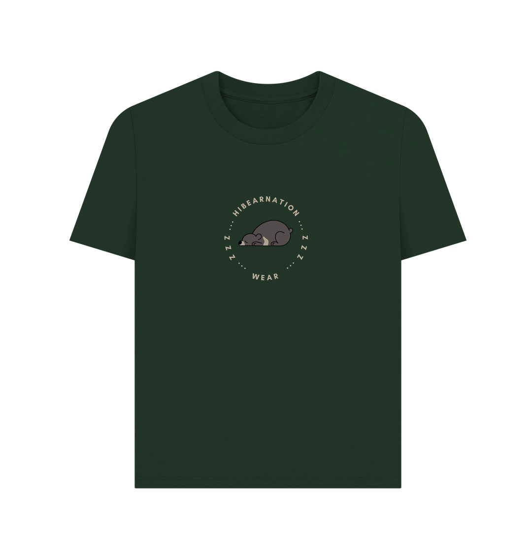 Evergreen Moon Bear Edit Womens Plain Tee